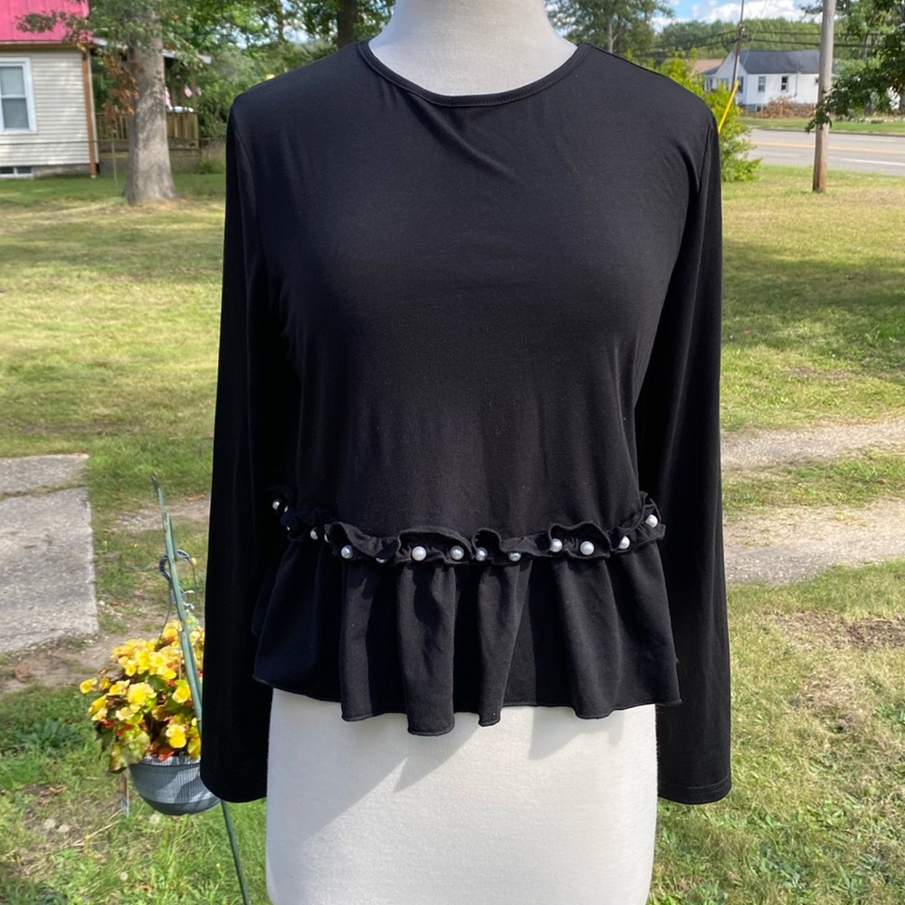 Long sleeve peplum top